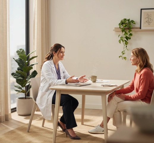 dermatologue en consultation