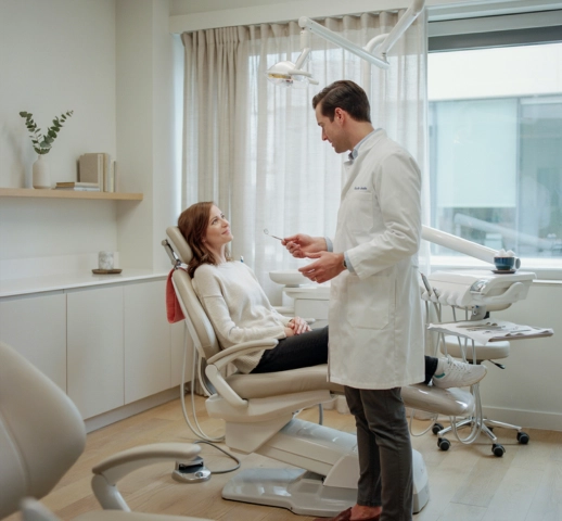 médecin-dentiste en consultation